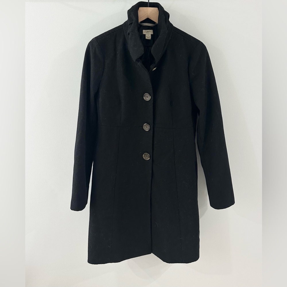 J. Crew Women’s Uptown Dress Coat Black Size 10 - Picture 2 of 6